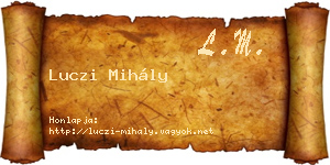 Luczi Mihály névjegykártya